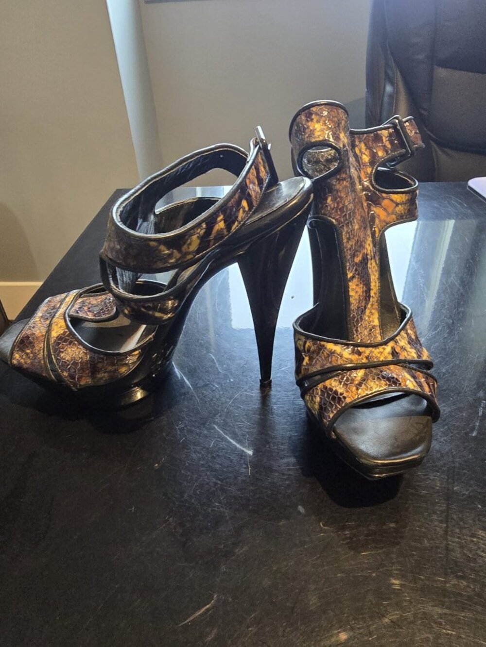 Mimosa Snakeskin platforms